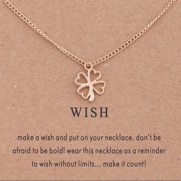 Jewelry - Dainty 4 leaf clover necklace NWOT